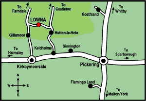 Map showing the location of Surprise View Cottages